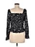 A New Day Black 3/4 Sleeve Blouse Size M - photo 2