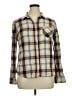 Merona 100% Cotton Plaid Tan Long Sleeve Button-Down Shirt Size XL - photo 1