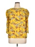 oasis 100% Polyester Yellow 3/4 Sleeve Blouse Size 16 - photo 1