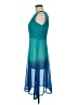 Global Desi 100% Polyester Color Block Teal Cocktail Dress Size M - photo 5