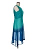 Global Desi 100% Polyester Color Block Teal Cocktail Dress Size M - photo 4