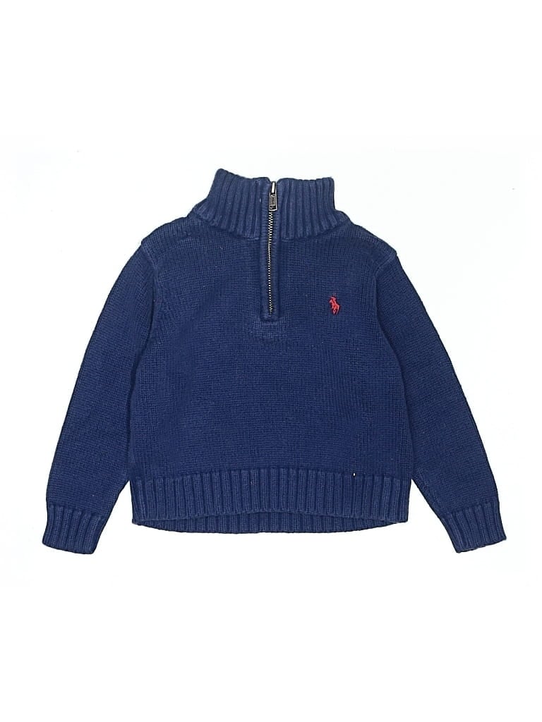 Pre-owned Polo By Ralph Lauren Kids' Pullover Sweater In Blue