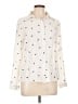 Shein Print Ivory Long Sleeve Blouse Size 12 - photo 1