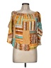 Unbranded 100% Rayon Orange 3/4 Sleeve Blouse Size M - photo 1