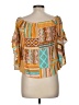 Unbranded 100% Rayon Orange 3/4 Sleeve Blouse Size M - photo 2