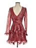 Saints + Secrets 100% Polyester Burgundy Cocktail Dress Size S - photo 1