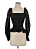 7 For All Mankind 100% Polyurethane Black Long Sleeve Blouse Size XS - photo 1