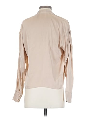 Intermix Long Sleeve Silk Top (view 2)
