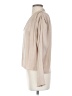 Intermix Solid Tan Long Sleeve Silk Top Size P (petite) - photo 5