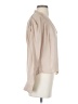 Intermix Solid Tan Long Sleeve Silk Top Size P (petite) - photo 4