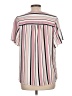 W5 100% Polyester Stripes Pink Short Sleeve Blouse Size L - photo 2