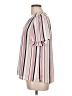 W5 100% Polyester Stripes Pink Short Sleeve Blouse Size L - photo 5
