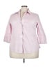 Foxcroft 100% Cotton Pink 3/4 Sleeve Button-Down Shirt Size 4X - photo 1