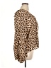 Torrid 100% Polyester Animal Print Brown Long Sleeve Blouse Size 1X Plus (1) - photo 4