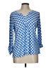 Ruby Rd. Blue 3/4 Sleeve Blouse Size L (petite) - photo 1
