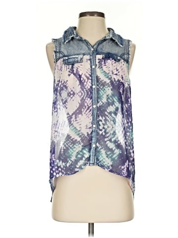 TALLY WEIJL Sleeveless Button-Down Shirt (view 1)