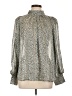 H&M 100% Polyester Animal Print Green Long Sleeve Blouse Size L - photo 1