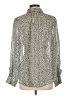 H&M 100% Polyester Animal Print Green Long Sleeve Blouse Size L - photo 2