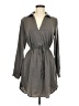 Lush 100% Polyester Gray Casual Dress Size M - photo 1