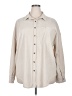 Unbranded 100% Polyester Solid Tan Long Sleeve Blouse Size 2X - photo 1