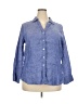 Foxcroft Blue 3/4 Sleeve Button-Down Shirt Size XXL - photo 1
