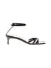 by FAR 100% Leather Silver Black Sandals Size EU 40 - photo 1