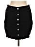 Shein Solid Black Denim Skirt Size 8 - 10 - photo 1