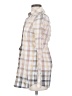 Free People 100% Cotton Plaid Ivory Long Sleeve Button-Down Shirt Size 0 - photo 5