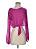 Superdown 100% Polyester Pink Long Sleeve Blouse Size S - photo 1