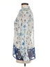Joe Fresh Print Blue Long Sleeve Blouse Size M - photo 5