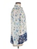 Joe Fresh Print Blue Long Sleeve Blouse Size M - photo 4