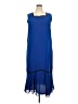 Assorted Brands 100% Polyester Color Block Blue Casual Dress Size 18 - photo 1