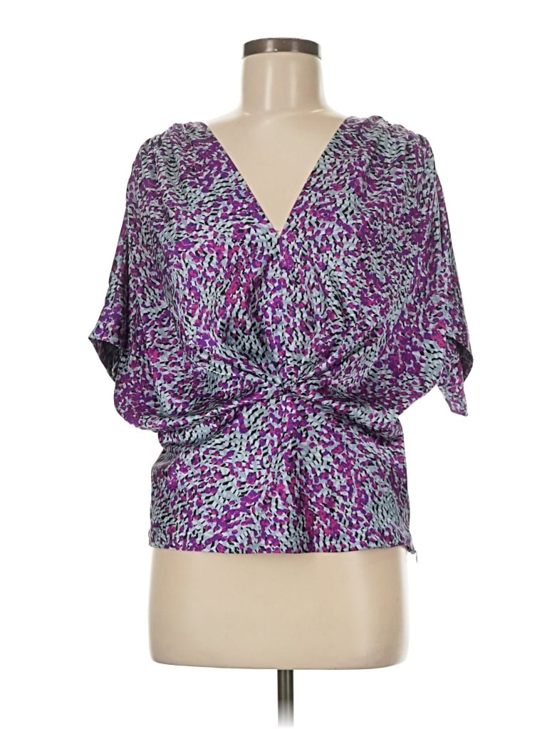 Pre-owned Cynthia Steffe 3/4 Sleeve Blouse In Purple