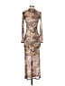 No Comment Camo Brown Tan Cocktail Dress Size S - photo 1