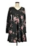 A. Byer Floral Black Casual Dress Size M - photo 1