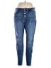 KANCAN JEANS Solid Blue Jeans Size 1X - photo 1