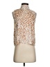 Ann Taylor 100% Polyester Animal Print Ivory Sleeveless Blouse Size XS - photo 1
