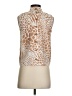 Ann Taylor 100% Polyester Animal Print Ivory Sleeveless Blouse Size XS - photo 2
