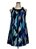 Elle Graphic Blue Casual Dress Size XL - photo 1