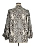 Jodifl Animal Print Silver Long Sleeve Blouse Size XL - photo 2