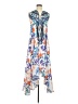 Venus 100% Polyester Tropical Blue White Casual Dress Size M - photo 1
