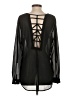 Oh My Julian 100% Polyester Black Long Sleeve Top Size S - photo 2