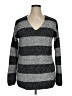 a.n.a. A New Approach 100% Cotton Stripes Gray Pullover Sweater Size XL - photo 1