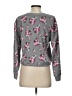 No Boundaries 100% Polyester Floral Gray Pullover Sweater Size S - photo 2