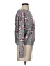 No Boundaries 100% Polyester Floral Gray Pullover Sweater Size S - photo 4