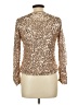 Unbranded 100% Polyester Gold Long Sleeve Blouse Size L (estimated) - photo 2