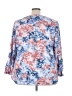 Zac & Rachel 100% Polyester Floral Blue 3/4 Sleeve Blouse Size 3X - photo 2