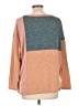 Hopely Color Block Orange Pullover Sweater Size L - photo 2