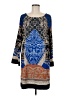 Hale Bob 100% Polyester Print Blue Casual Dress Size M - photo 1