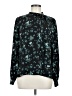 CeCe 100% Polyester Floral Teal Long Sleeve Blouse Size M - photo 1